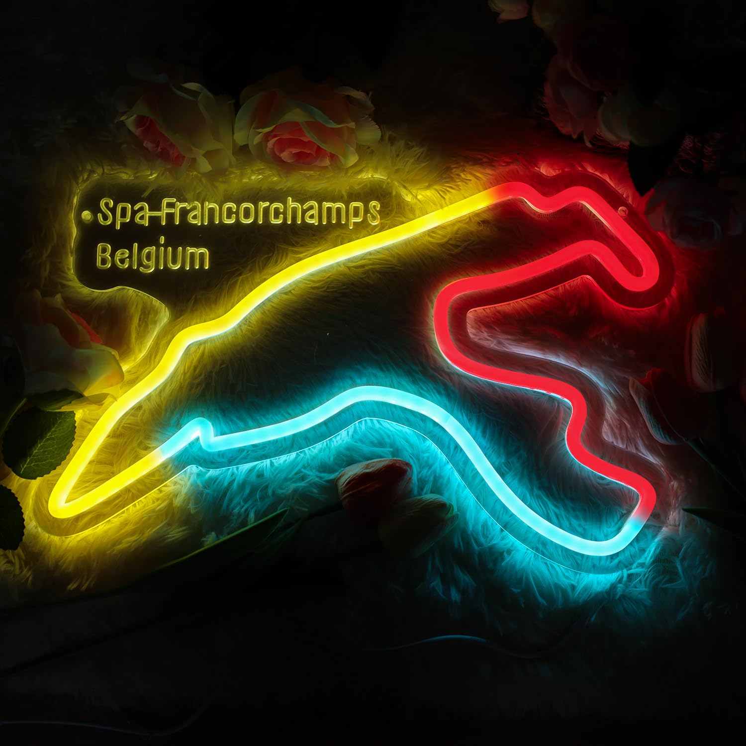 Amazon.co.jp: FVKCLTO Spa - Francorchamps LEDネオンサイン リビング